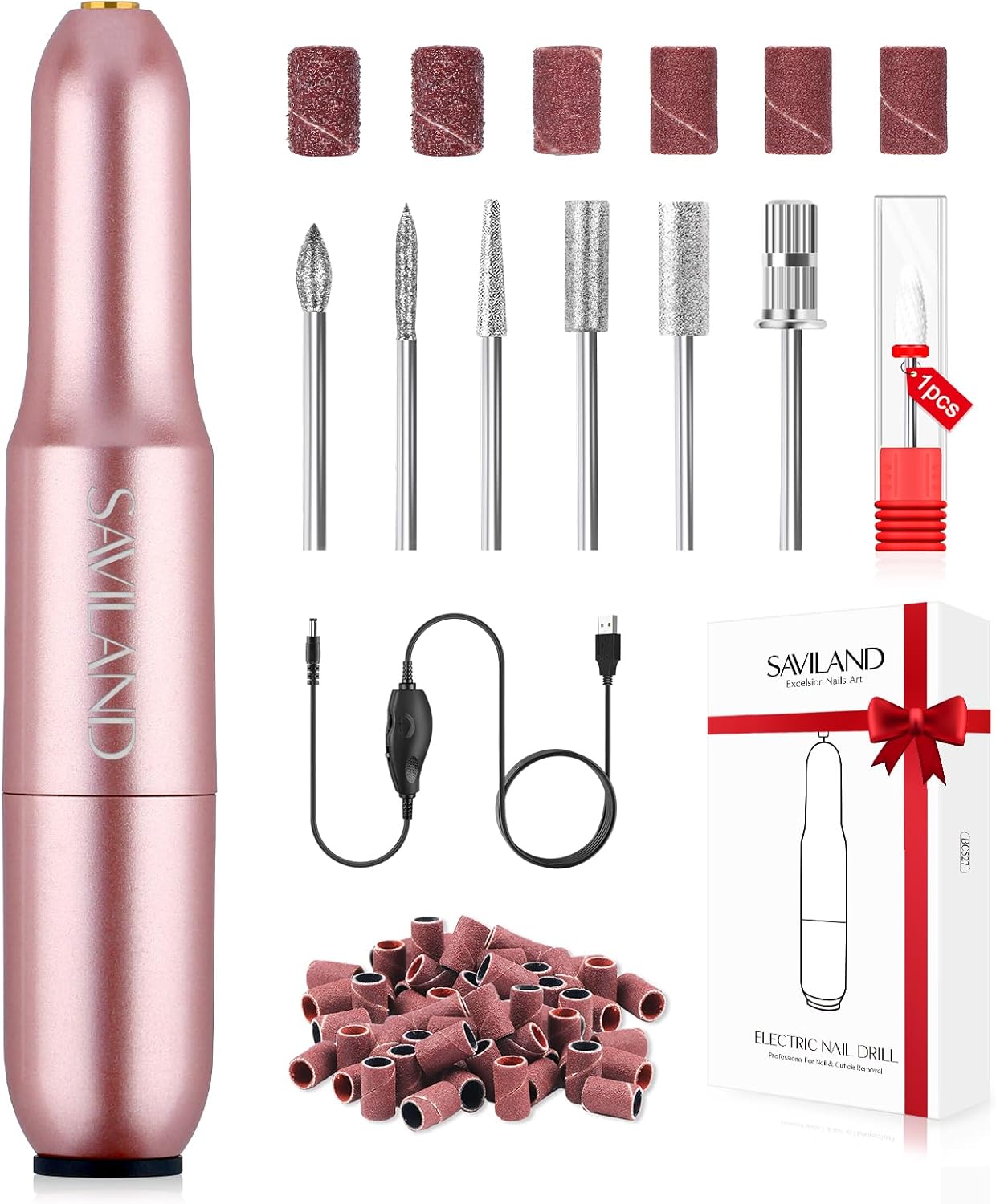 Electric Nail Drill - Nail Science Optimized Manicure Pedicure Electric Nail File for Natural & Acrylic Nails