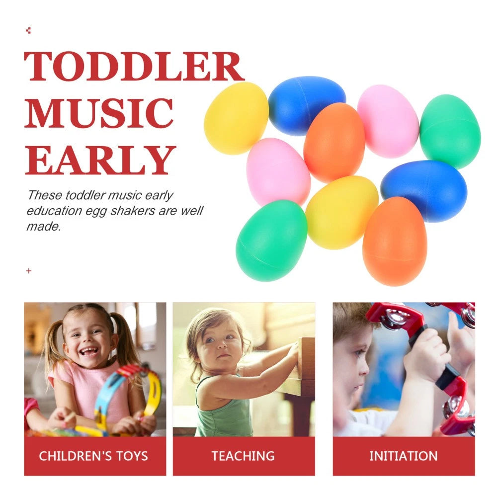 10 Pcs Shaker Musical Instruments Handheld Percussion Childrens Egg Shakers