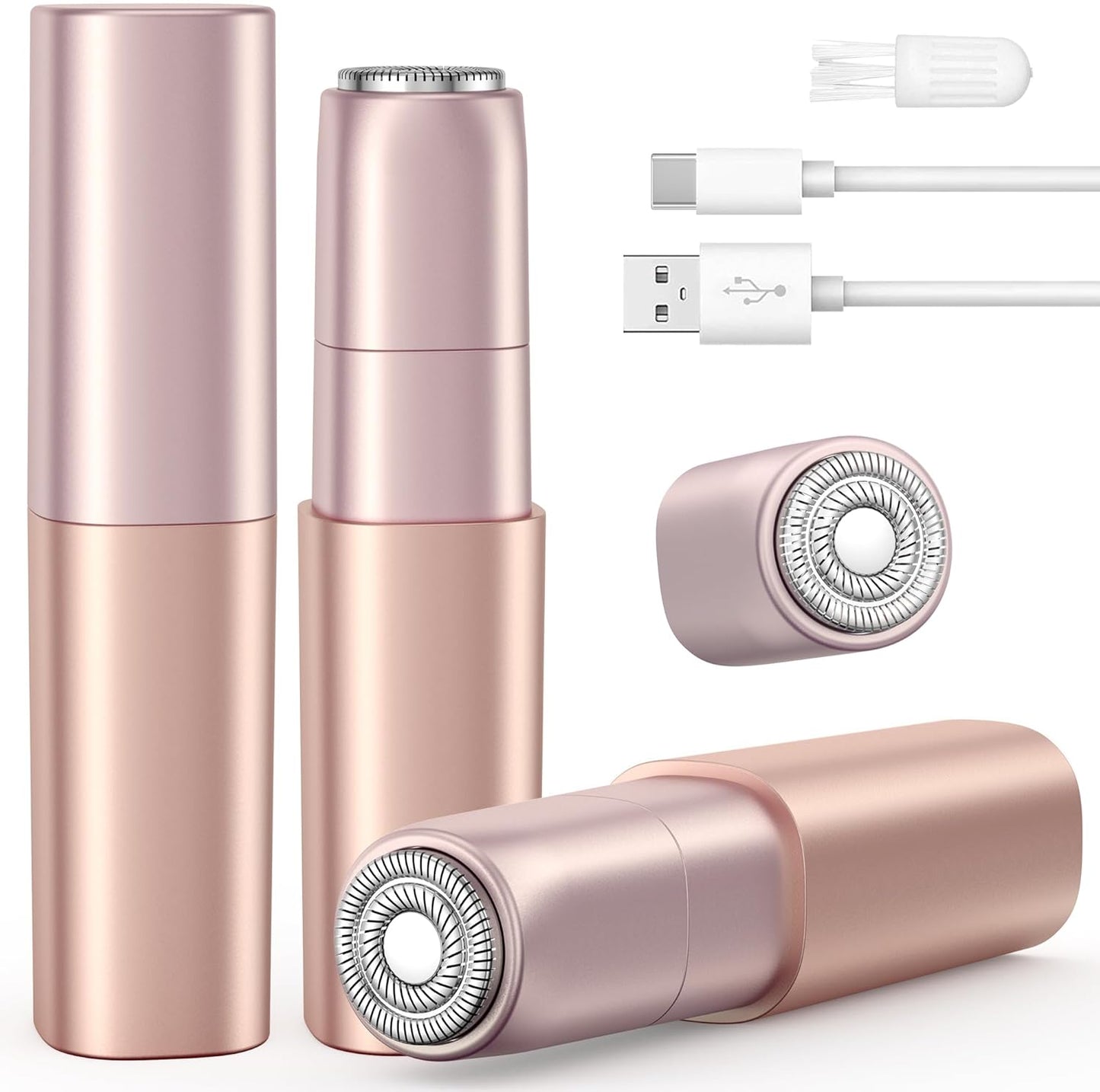 Facial Hair Remover for Women, Painless Lady Shaver with one Replacement Head