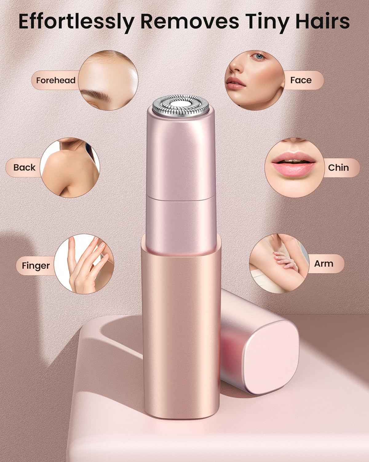 Facial Hair Remover for Women, Painless Lady Shaver with one Replacement Head